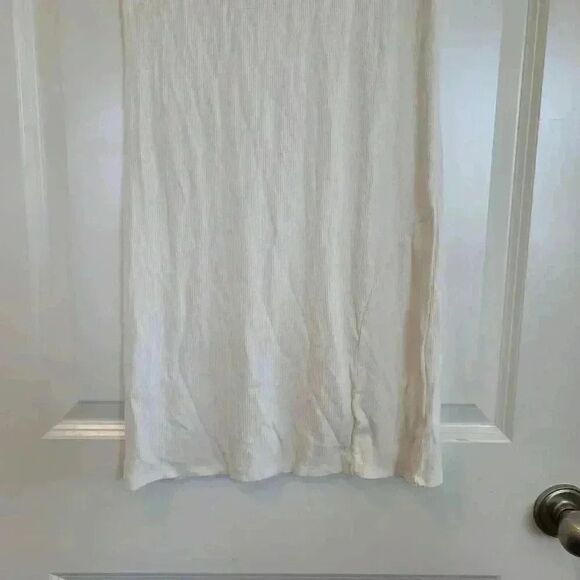 BP Women's Ivory Rayon/Spandex Ribbed Knit Short Sleeve Dress - Picture 9 of 9